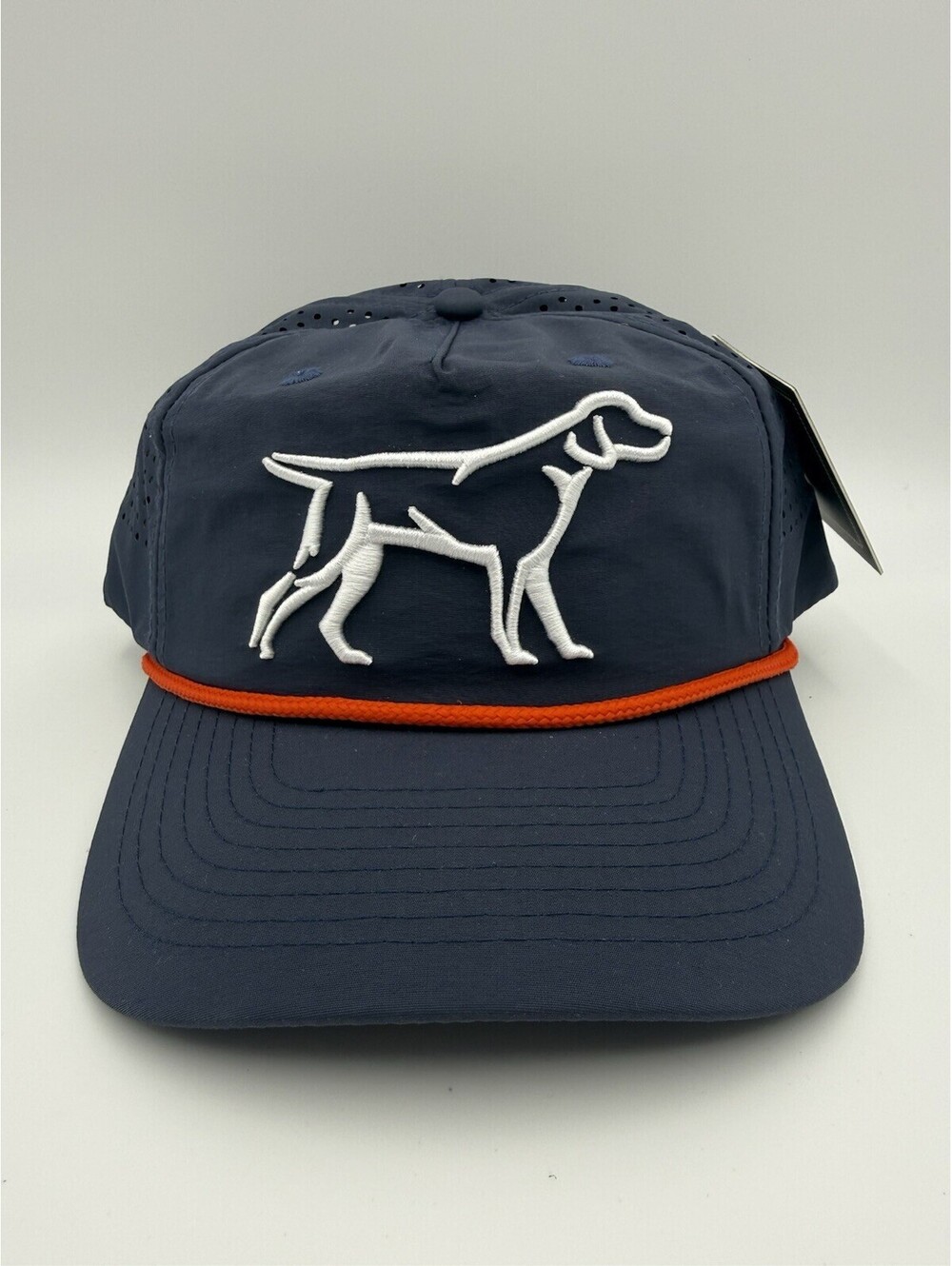 Fieldstone Men’s Hat SnapBack Hunting Dog Rope Braid Nylon Cap Blue NWT